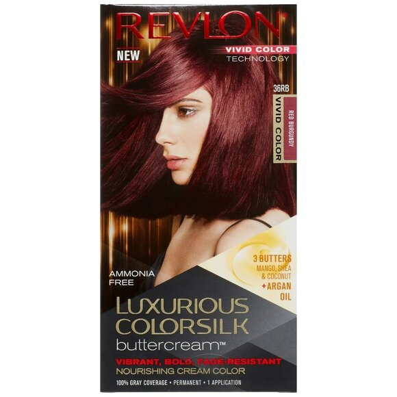 Revlon Luxurious Colorsilk Vivid Color Buttercream 36RB Red Burgundy Hair Color - Picture 1 of 4
